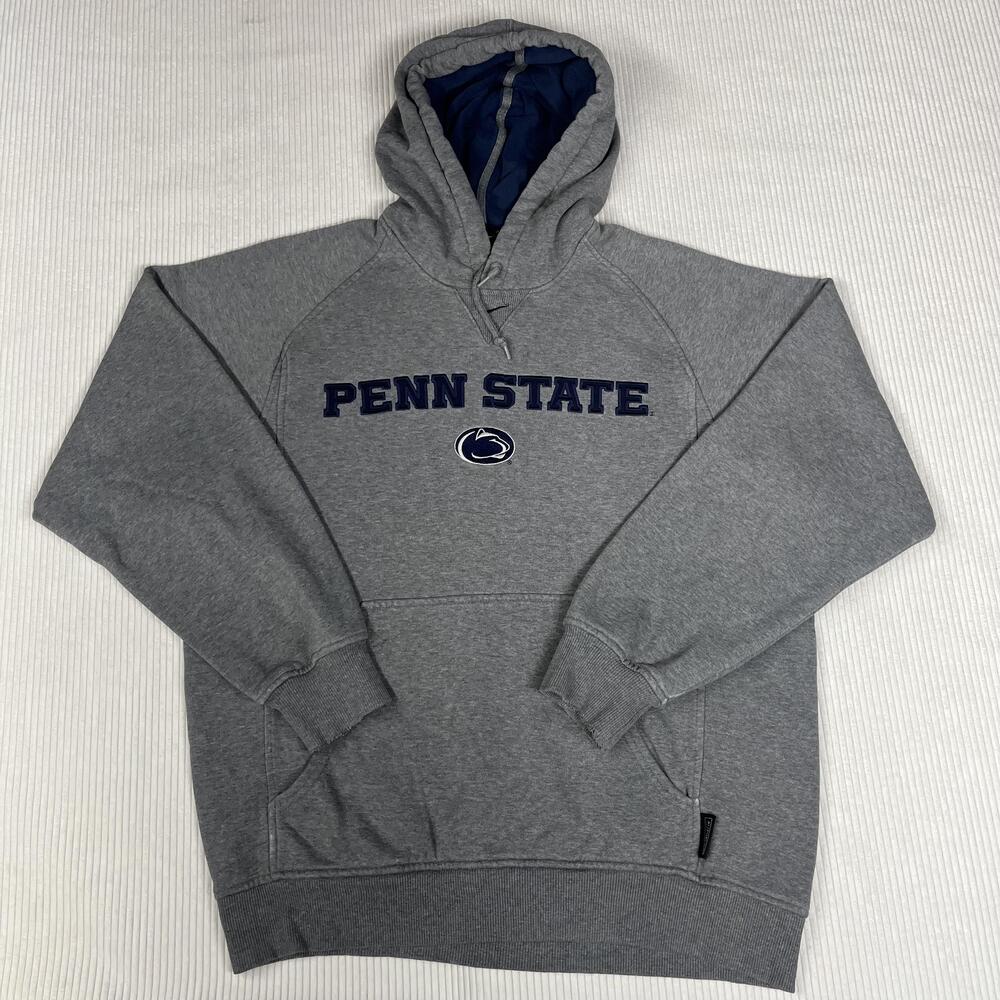 Penn State Nittany Lions Hoodie Mens Small Gray NCAA Football Nike Sweatshirt